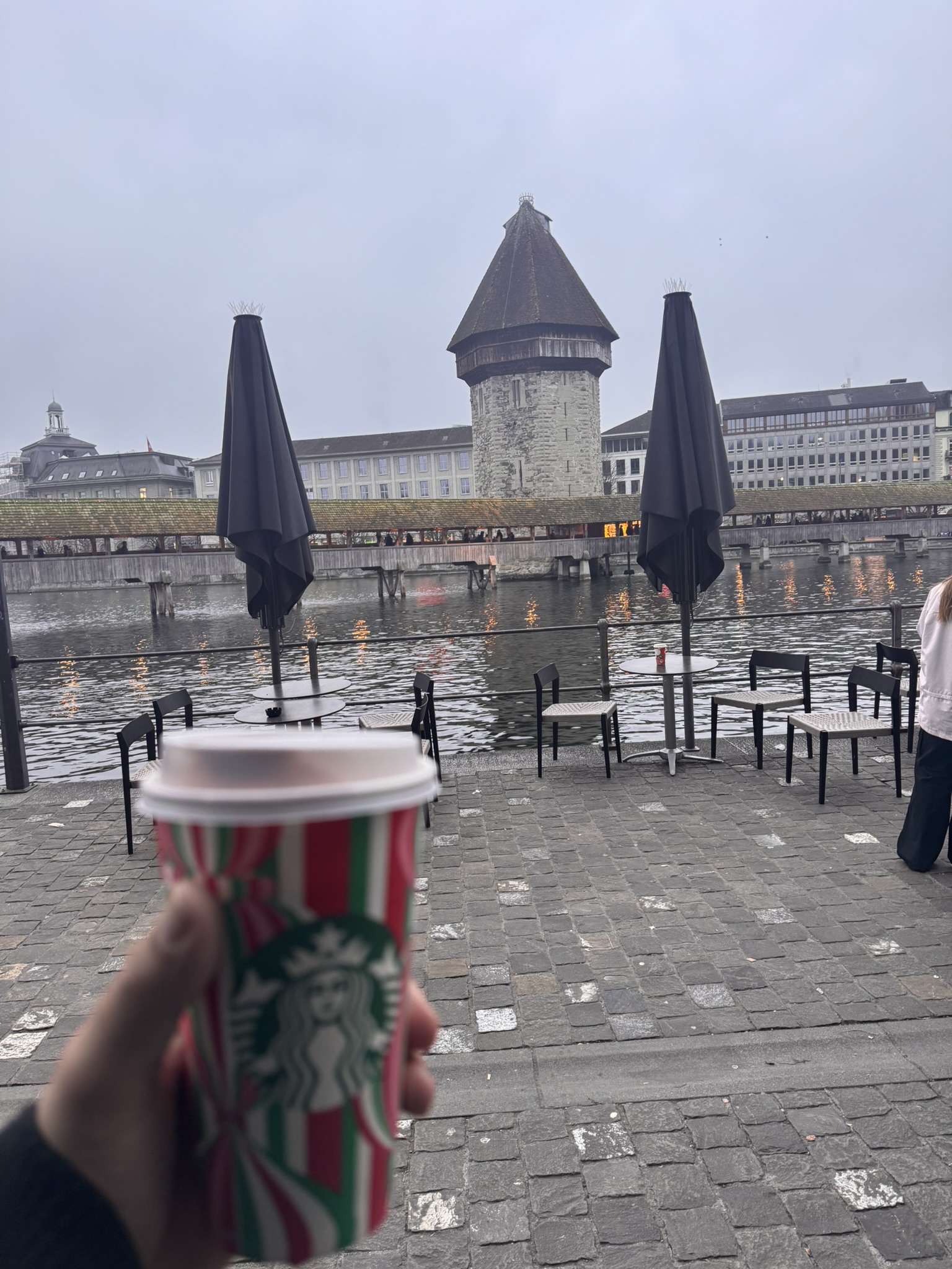 Minha foto da Ponte da Capela em Lucerna