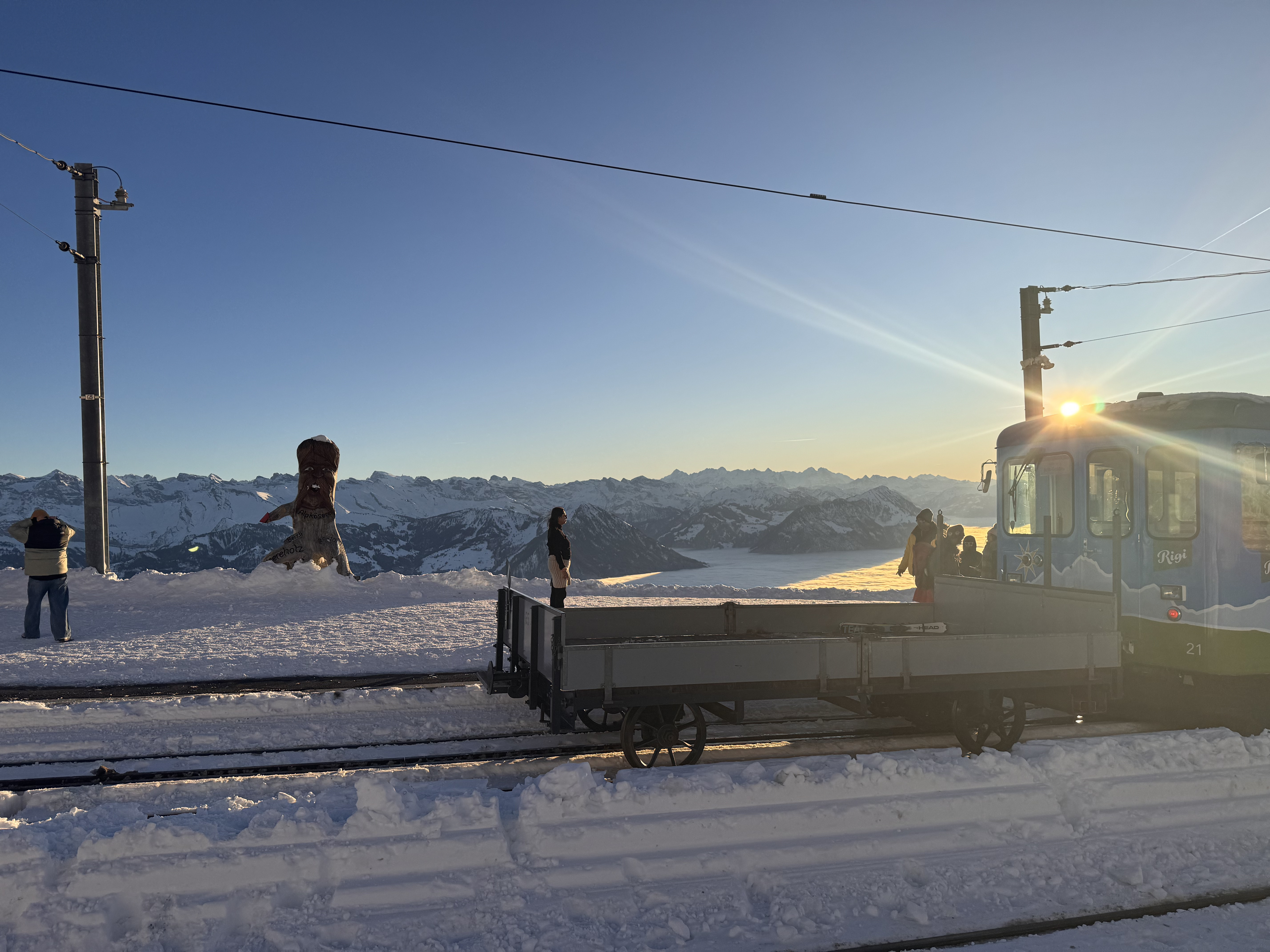 Subida no Monte Rigi na Suíça